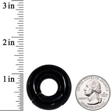 Load image into Gallery viewer, 00G 1/2 Black PVD Steel Hinged Segment Ring