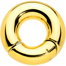 Load image into Gallery viewer, 00G 9/16 Gold Tone PVD Steel Hinged Segment Ring