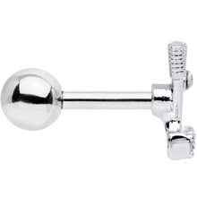 Load image into Gallery viewer, 16G 1/4 Clear CZ Gem Crossed Golf Clubs Cartilage Tragus Earring