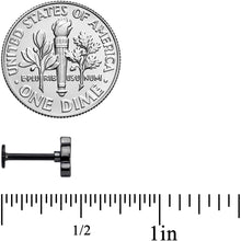 Load image into Gallery viewer, 16G 5/16 Black Mouse Labret Monroe Tragus