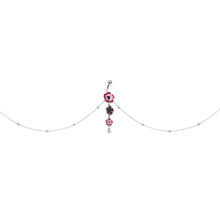 Load image into Gallery viewer, Clear Pink Gem Pink Tropical Flower Dangle Belly Ring Belly Chain
