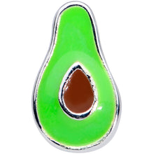 Load image into Gallery viewer, 16G 1/4 Groovy Green Avocado Fruit Cartilage Tragus Earring