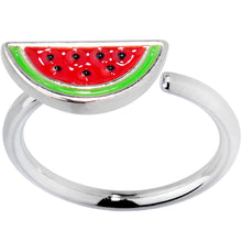 Load image into Gallery viewer, 18G 3/8 Red Green Juicy Watermelon Fruit Nose Hoop