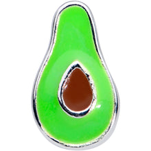 Load image into Gallery viewer, 16G 3/8 Groovy Green Avocado Fruit Labret Monroe Tragus