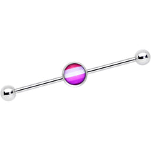 Load image into Gallery viewer, 14G Pink Red White Lesbian Pride Flag Industrial Barbell 38mm
