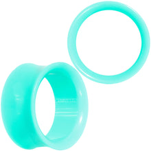 Load image into Gallery viewer, Aqua Acrylic UV Saddle Tunnel Plug Set 12mm to 26mm