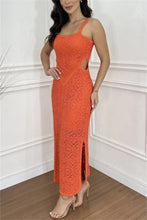 Load image into Gallery viewer, Sky Blue Cutout Side Maxi Dress Elegant Party Summer Long Dress For Girls