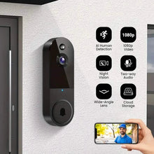 Load image into Gallery viewer, 1080P HD Smart Doorbell Camera with AI Detection & Night Vision