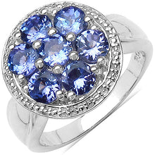 Load image into Gallery viewer, 1.61 Carat Genuine Tanzanite .925 Sterling Silver Ring