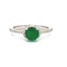 Load image into Gallery viewer, 1.12ct Emerald Diamond Eng Only 14KT White Gold