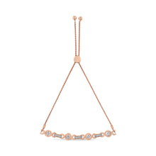 Load image into Gallery viewer, 14K Yellow Gold Plated .925 Sterling Silver Channel Set Diamond Accent Twist 4â€-10†Adjustable Bolo Bracelet (I-J Color, I3 Clarity)