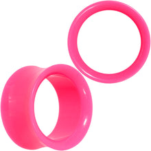 Load image into Gallery viewer, Pink Acrylic UV Saddle Tunnel Plug Set 12mm to 26mm