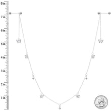 Load image into Gallery viewer, 14G 9/16 Clear Gem Butterfly Dangle Nipple Chain