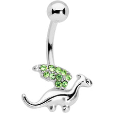 Load image into Gallery viewer, Green Gem Darling Dragon Belly Ring