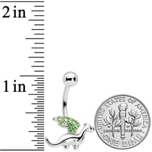 Load image into Gallery viewer, Green Gem Darling Dragon Belly Ring