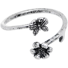 Load image into Gallery viewer, Spring Summer Butterfly Flower Spiral Toe Ring