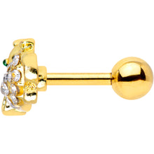 Load image into Gallery viewer, 16G 1/4 Clear Gem Gold Tone Mouse Cartilage Tragus Earring