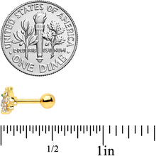 Load image into Gallery viewer, 16G 1/4 Clear Gem Gold Tone Mouse Cartilage Tragus Earring