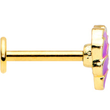 Load image into Gallery viewer, 16G 5/16 Gold Tone Sweet Purple Grapes Labret Monroe Tragus