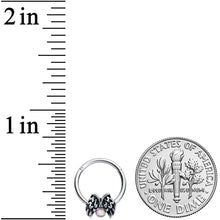 Load image into Gallery viewer, 16G 3/8 Aurora Gem Holiday Angels Wings Hinged Segment Ring