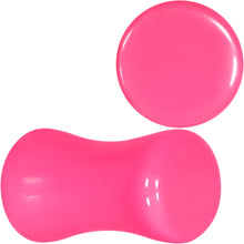 Load image into Gallery viewer, Hot Pink Acrylic Saddle Plug Set 8G to 00G