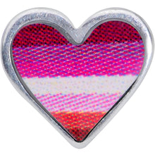 Load image into Gallery viewer, 20G 5/16 Lesbian Pride Heart L Shaped Nose Ring