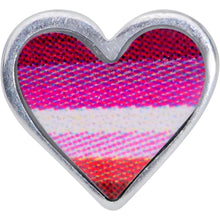 Load image into Gallery viewer, 20G 5/16 Lesbian Pride Heart Nose Bone