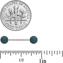Load image into Gallery viewer, 14G 9/16 Dark Grey Light Grey Matte Barbell Nipple Ring Set of 4