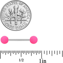 Load image into Gallery viewer, 14G 9/16 Mint Green Hot Pink Matte Barbell Nipple Ring Set of 4