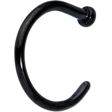 Load image into Gallery viewer, 18G 5/16 Black PVD Implant Grade Titanium Disc Nose Hoop