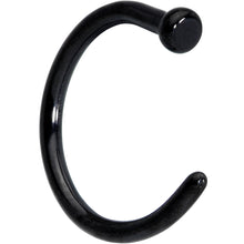 Load image into Gallery viewer, 18G 5/16 Black PVD Implant Grade Titanium Disc Nose Hoop