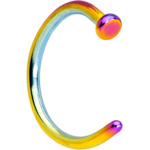 Load image into Gallery viewer, 18G 5/16 Rainbow PVD Implant Grade Titanium Disc Nose Hoop