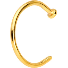 Load image into Gallery viewer, 18G 3/8 Gold Tone PVD Implant Grade Titanium Disc Nose Hoop