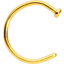Load image into Gallery viewer, 18G 3/8 Gold Tone PVD Implant Grade Titanium Disc Nose Hoop