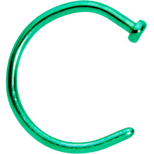 Load image into Gallery viewer, 18G 3/8 Green PVD Implant Grade Titanium Disc Nose Hoop