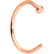 Load image into Gallery viewer, 18G 3/8 Rose Gold Tone PVD Implant Grade Titanium Disc Nose Hoop