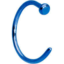 Load image into Gallery viewer, 20G 5/16 Blue PVD Implant Grade Titanium Disc Nose Hoop