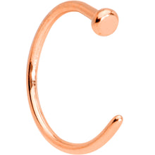 Load image into Gallery viewer, 20G 5/16 Rose Gold Tone PVD Implant Grade Titanium Disc Nose Hoop