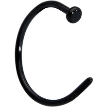 Load image into Gallery viewer, 20G 3/8 Black PVD Implant Grade Titanium Disc Nose Hoop