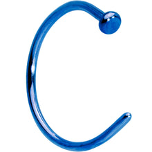Load image into Gallery viewer, 20G 3/8 Blue PVD Implant Grade Titanium Disc Nose Hoop