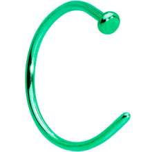 Load image into Gallery viewer, 20G 3/8 Green PVD Implant Grade Titanium Disc Nose Hoop
