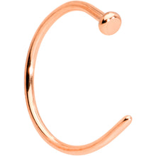 Load image into Gallery viewer, 20G 3/8 Rose Gold Tone PVD Implant Grade Titanium Disc Nose Hoop