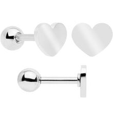 Load image into Gallery viewer, 18G Clear CZ Gem Heart Cartilage Tragus Set of 8