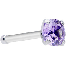 Load image into Gallery viewer, 20G 1/4 Purple 3mm Gem Nose Bone