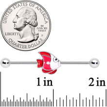 Load image into Gallery viewer, 14G Brown Nautical Angelfish Industrial Barbell 38mm