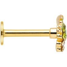 Load image into Gallery viewer, 16G 5/16 Green Gem Gold Tone Bunch of Grapes Labret Monroe Tragus