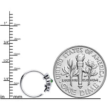 Load image into Gallery viewer, 20G 5/16 Black Gem Green Shamrock St Patricks Day Nose Hoop