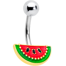 Load image into Gallery viewer, Red Green Tasty Fruit Watermelon Belly Ring