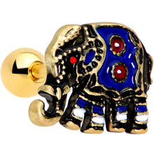 Load image into Gallery viewer, 16G 1/4 Gold Tone Rococo Elephant Cartilage Tragus Earring