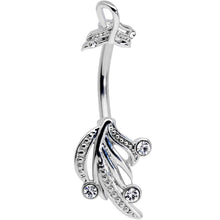 Load image into Gallery viewer, Clear Gem Elegant Swirl Belly Ring